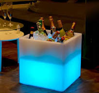 LED Light Color Changing Ice Bucket - Glowing Wine/Beer Bottle Cooler -  Wireless