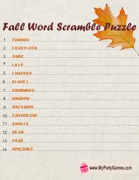 The spruce / nusha ashjaee crossword puzzles haven't been around for long; Free Printable Fall Word Scramble Puzzle
