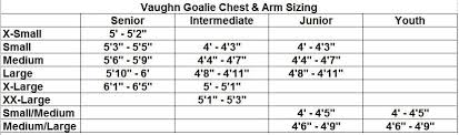 Goalie Chest Arm Sizing Guide South Windsor Arena