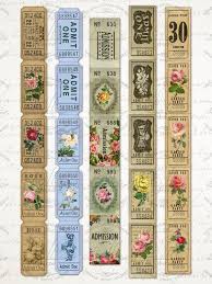 Rose Tickets Strips Printable Journal Tickets Digital Download Etsy In 2020 Digital Download Etsy Junk Journal Journal Printables