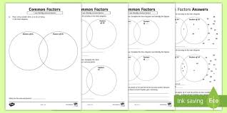These math worksheets complement our k5 math online math program. Common Factors Worksheet Ks2 Maths Classroom Resource
