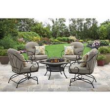 The better homes & gardens elmdale dining patio furniture with cushions will be a good choice for those looking for a solution with seating for four. Sale Better Homes And Gardens Myrtle Creek 5piece Fire Pit Chat Set Broil Professional Ir 420