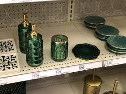 5 pc set clear cracked glass+blue tint,silver,soap dispenser+dish+tumbler+jar+1. New Opalhouse Bathroom Decor Collections At Target