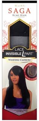 Saga remy hair 12 inch. Saga Remy Human Hair Lace Invisible L Part Weaving Closure 12