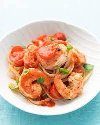 Shrimp Tomato And Basil Pasta Recipe Recipe Easy Pasta Recipes Quick Pasta Recipes Shrimp Recipes Easy