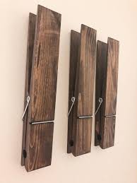 Rustic Jumbo 12 Clothespins Set Of Three Rustic 12 Extra Large Clothespin Wood Rustic Decorative Clothes Espresso Wood Stain Clothes Pins Laundry Room Decor