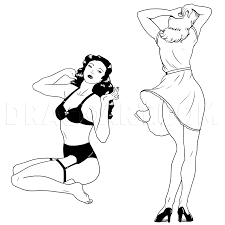 Fine art giclee prints digitally capture the original work. How To Draw Pin Ups Pin Up Girls Step By Step Drawing Guide By Michaely Dragoart Com