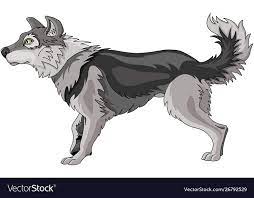 Wolf Royalty Free Vector Image Vectorstock Cartoon Wolf Wolf Clipart Vector Images