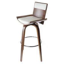 Tractor seat bar stool industrial metal chair height adjustable swivel kitchen counter breakfast barstool rustic antique style furniture diy. Buy Walnut Veneer And White Faux Leather Bar Stool From Fusion Living