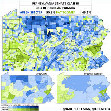 Zionsville, pennsylvania , united states. J Miles Coleman On Twitter In 2004 Sen Arlen Specter Then A Moderate Republican Beat A Conservative Primary Challenge From Pa15 Rep Pat Toomey Specter Won With Philadelphia The North While