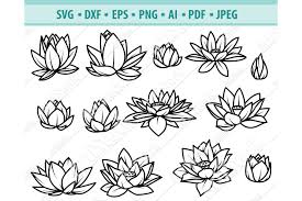 All contents are released under creative commons cc0. Lotus Svg Lotus Clipart Lotus Flower Svg Png Dxf Eps 560272 Cut Files Design Bundles