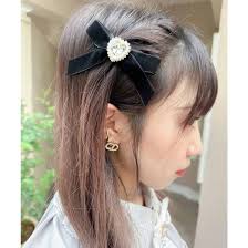 ロジータ ROJITA パールハートビジュ付きベロアクリップSET （ブラック） -靴＆ファッション通販 ロコンド〜自宅で試着、気軽に返品