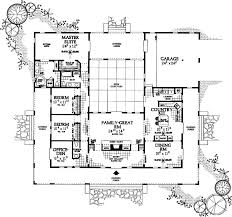 This pleasant home looks inward to an inviting flagstone courtyard with trees and plants. U Shaped House Plans With Courtyard Williesbrewn Design Ideas From The U Shaped Floor Plans For Small House Pictures