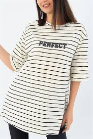 19 95 Tl Duble Kol Siyah Cizgili Bayan Tisort 37752 Modamizbir 2020 Mankenler Tisort Giyim