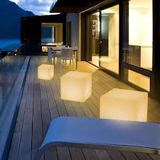 Cube White Plug In Led Outdoor Floating Light In 2020 Floating Lights Ambiance Lighting Led Furniture