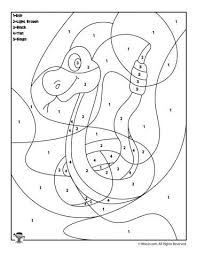 Printable happy face whales in the ocean coloring pages. Rattlesnake Color By Number Woo Jr Kids Activities Snake Coloring Pages Coloring By Number Color By Number Printable