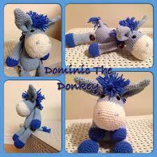 Dominic The Donkey Dinosaur Stuffed Animal The Donkey Crocheted Item