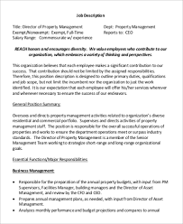 Leverage your professional network, and get hired. Free 9 Property Management Job Description Samples In Ms Word Pdf