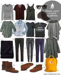 Travel Light Glamping Cute Camping Outfits Capsule Wardrobe Fashion
