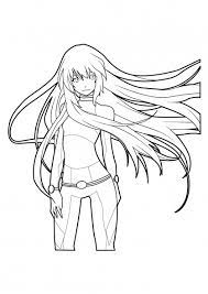 Voir plus d'idées sur le thème cheveux manga, cheveux, dessin coiffure. Coloriage Fille Manga A Longs Cheveux Dessin Gratuit A Imprimer