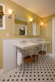 Kohler Pedestal Sinks Bathroom Traditional With Bathroom Storage Double Sinks Floor Tile Freestandin Bathroom Sink Storage Traditional Bathroom Bathroom Design