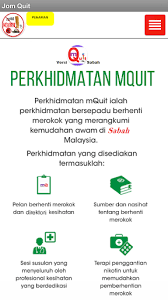 Daripada orang awam yang ingin mengetahui tentang khidmat berhenti merokok yang ditawarkan oleh kkm. Descargar Mquit Sabah Google Play Apps Ammo4qks5uid Mobile9