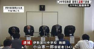 最新 超小型カメラ最前線 女性の着替えをスマホで盗撮した疑い 伊勢市立中学教諭小山憲一郎容疑者を逮捕 逮捕 中学 超小型カメラ