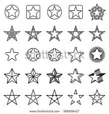 Stock Vector Five Pointed Star Icons Collection Of Linear Star Icons Star Symbols Vector Illustration 366898427 Jpg Sticker Art Star Illustration Star Tattoos