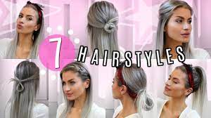 7 Straight Hair Heatless Hairstyles! Simple & Easy! | Lyssryann - Youtube