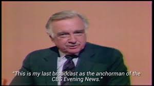 WATCH: 35 years ago tonight, Walter Cronkite signed off for the final time  as anchor of the CBS Evening News. | CBS Evening News | Facebook