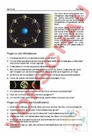 Befindet sich der mond ganz im kernschatten der erde; Arbeitsblatt Mondphasen Geographie Anderes Thema