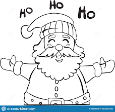 The kids will love these fun santa coloring pages. Santa Claus Coloring Page Christmas Edition Stock Vector Illustration Of Black Santa 134385237