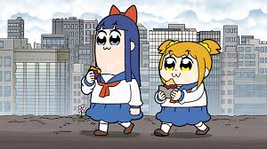tvアニメ ポプテピピック 2018年1月より放送スタート 最終回 エンディングと同じような焼き芋を食べ歩くポプ子とピピ美に 怪しい影が襲う ポプテピピック ポプテ アニメ