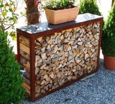 Bildergebnis Fur Sichtschutz Mit Brennholz Brennholz Holzaufbewahrung Gartendesign Ideen