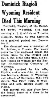 Dominick Biagioli (1910-1951)