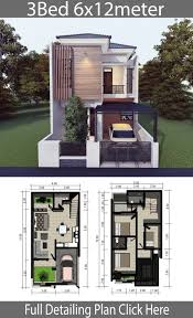 Home Design Plan 6x12m With 3 Bedrooms Home Design With Plansearch Minimalist House Design Architectural House Plans Duplex House Design