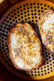 Pork loin chops, seasoned with paprika, sage, thyme and spic. Air Fryer Thick Pork Chops Tasty Air Fryer Recipes