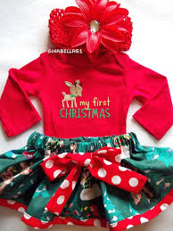First Christmas Outfit Girl Onesie Dress Santa Baby Rudolph Reindeer Elf Skirt Nb Red Bow Headband Last One Baby Girl Christmas Outfit Baby Christmas Outfit Baby Girl Onesies