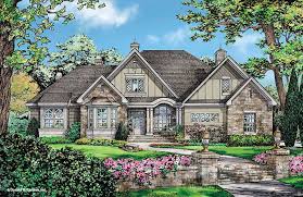 Overlapping gables, patterned brick or stonework, and incorporating timbers in the facade evoked medieval times and became very stylish. The Charlton House Plan By Donald A Gardner Architects Country Style House Plans French Country House Plans New House Plans