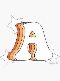 The aesthetic letters can be used by a large number of people and audiences. Retro A Orange Sticker By Kapatton99 Pop Stickers Homemade Stickers Print Stickers