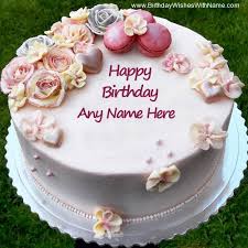 Do you want to please her with a beautiful cake? Happy Birthday Wishes Card With Name