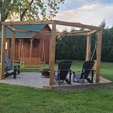 This clever design by adam miller includes cedar pergola and woodwork, black granite countertops, stainless steel appliances and stunning skyline views. Porch Swing Fire Pit 12 Steps With Pictures Instructables