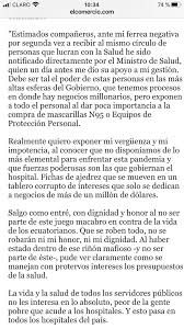 Haz clic en la galería y descubre los actos criminales más macabros de la historia reciente. Tania Tinoco Ar Twitter Ex Gerente Del Hospital Eugenio Espejo De Quito Deja Una Carta De Despedida Haciendo Graves Denuncias Aqui Extractos De La Carta Publicada Por Diario El Comercio Grave