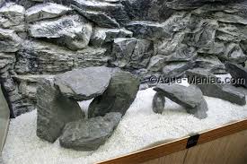 Natural Rocks And Matching 3d Grey Rock Background Plus White Natural Gravel All Available To Order At Www Aqua Rock Background Natural Rock Planted Aquarium
