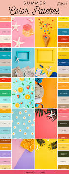 Give your deck or patio a lift with one of these bright and summery color combinations. 20 Summer Color Palettes And Hex Codes Ave Mateiu Summer Color Palettes Color Palette Design Pantone Colour Palettes