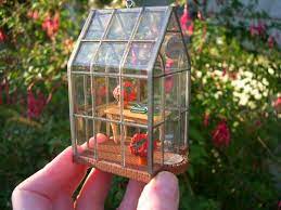 Mini Greenhouse Two Green Thumbs Miniature Gardening Diy Mini Greenhouse Miniature Greenhouse Miniature Garden