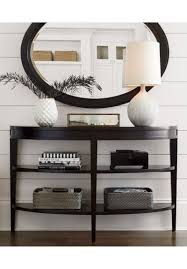 Colette Demilune Console Table Crate And Barrel Oval Mirror Living Room Console Table Decorating Mirrored Console Table