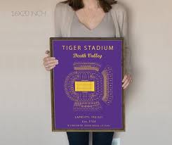 tiger stadium seating chart blue print or canvas lsu tigers louisiana state university baton rouge death valley poster