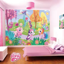 My Little Pony Girls Room The Little Kid In Me Is Practical Giddy Over This Hahah My Little Pony Bedroom Kids Bedroom Wallpaper My Little Pony Wallpaper