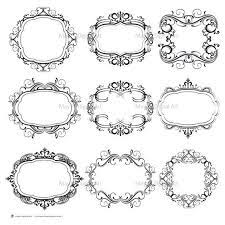 Digital Monogram Wedding Flourish Swirl Clip Art Create Etsy In 2021 Scrapbook Frames Clip Art Borders Monogram Frames